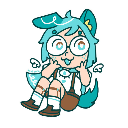 $3 - Teal sticker
